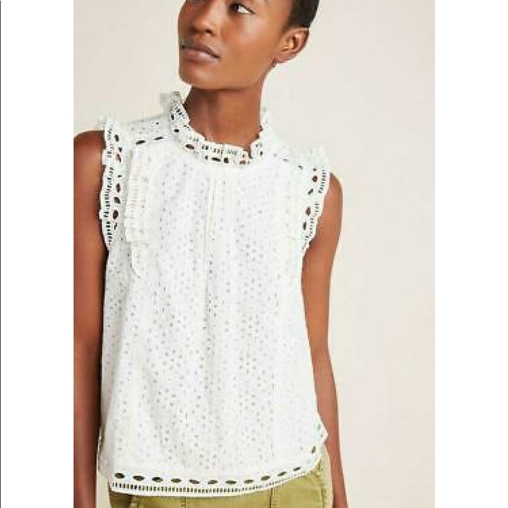 NWT: Anthropologie Maeve Tilly Eyelet Shirt